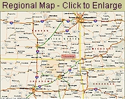 Southeast Kansas Regional Map - Independence, Kansas is centrally located in a four-state region including Kansas, Missouri, Oklahoma and Arkansas